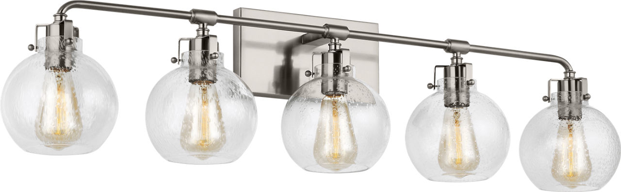 Clara 5 - Light Vanity in Satin Nickel