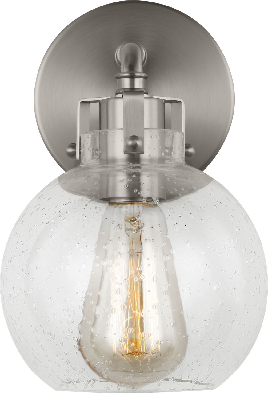 Clara 1 - Light Sconce in Satin Nickel