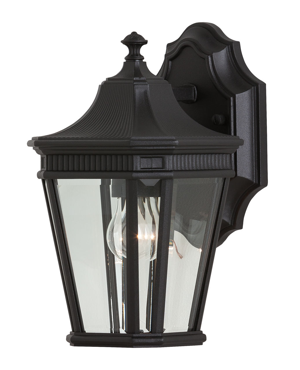 Cotswold Lane Extra Small Lantern in Black with Clear Beveled Glass