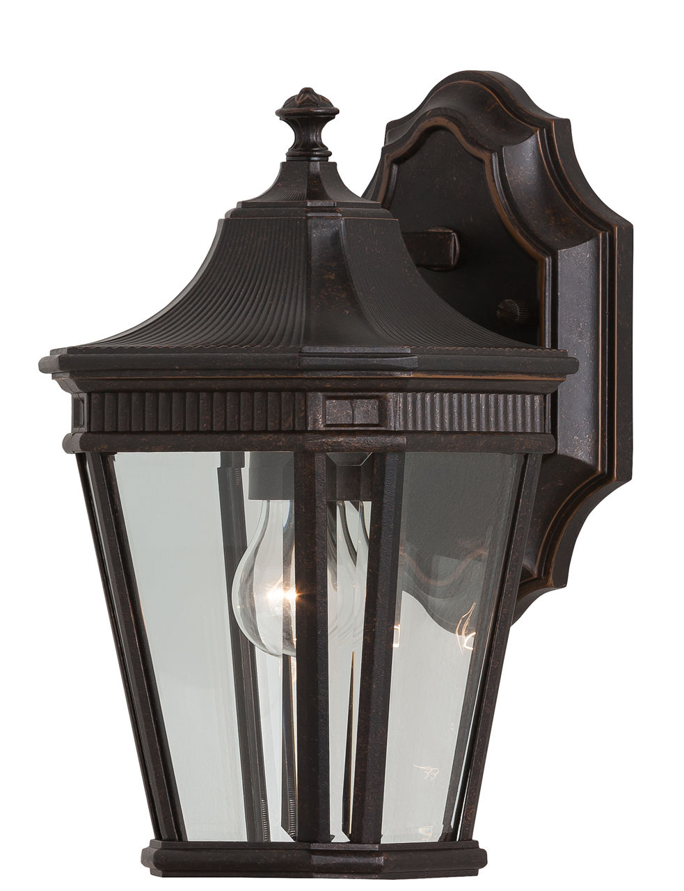 Cotswold Lane Extra Small Lantern in Grecian Bronze with Clear Beveled Glass