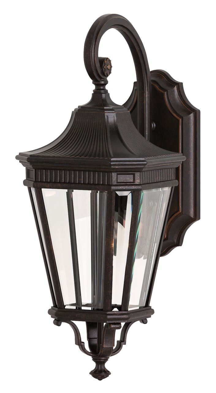 Cotswold Lane Small Lantern in Grecian Bronze with Clear Beveled Glass