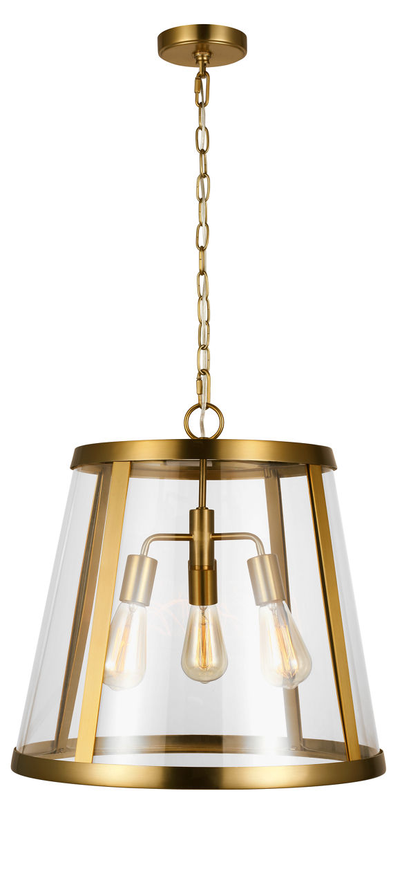 Harrow Large Pendant Burnished Brass
