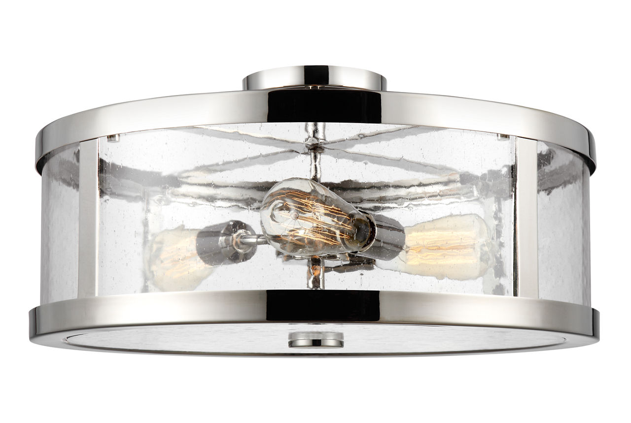 Harrow Large Semi-Flush Mount Polished Nickel