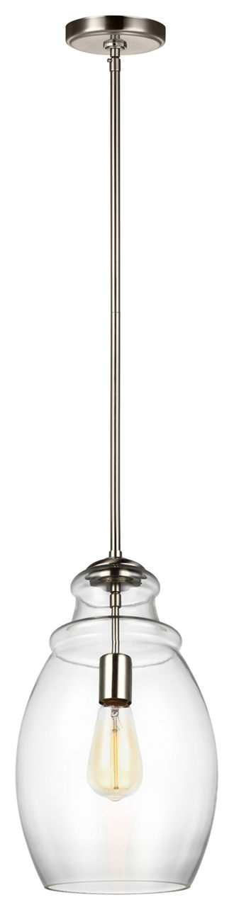 Marino One Light Pendant Satin Nickel