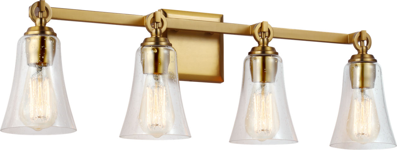 Monterro 4 - Light Vanity Burnished Brass