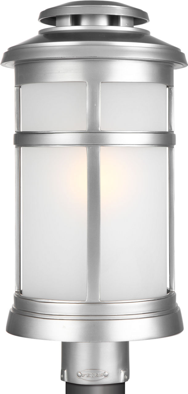 Newport Post Lantern Painted Brushed Steel