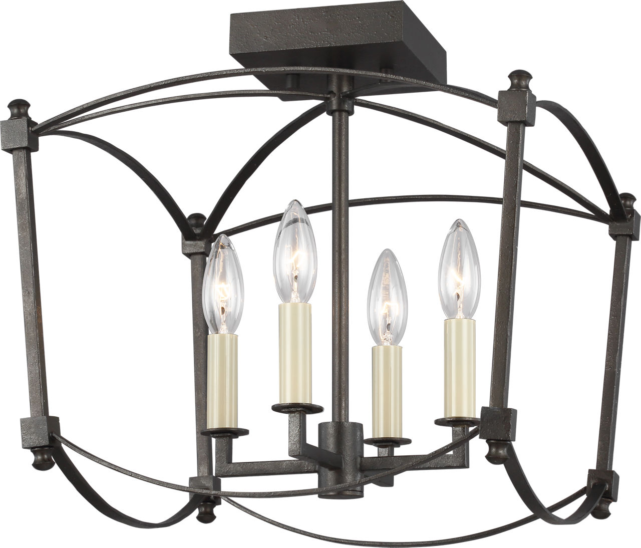 Thayer Semi-Flush Mount Smith Steel