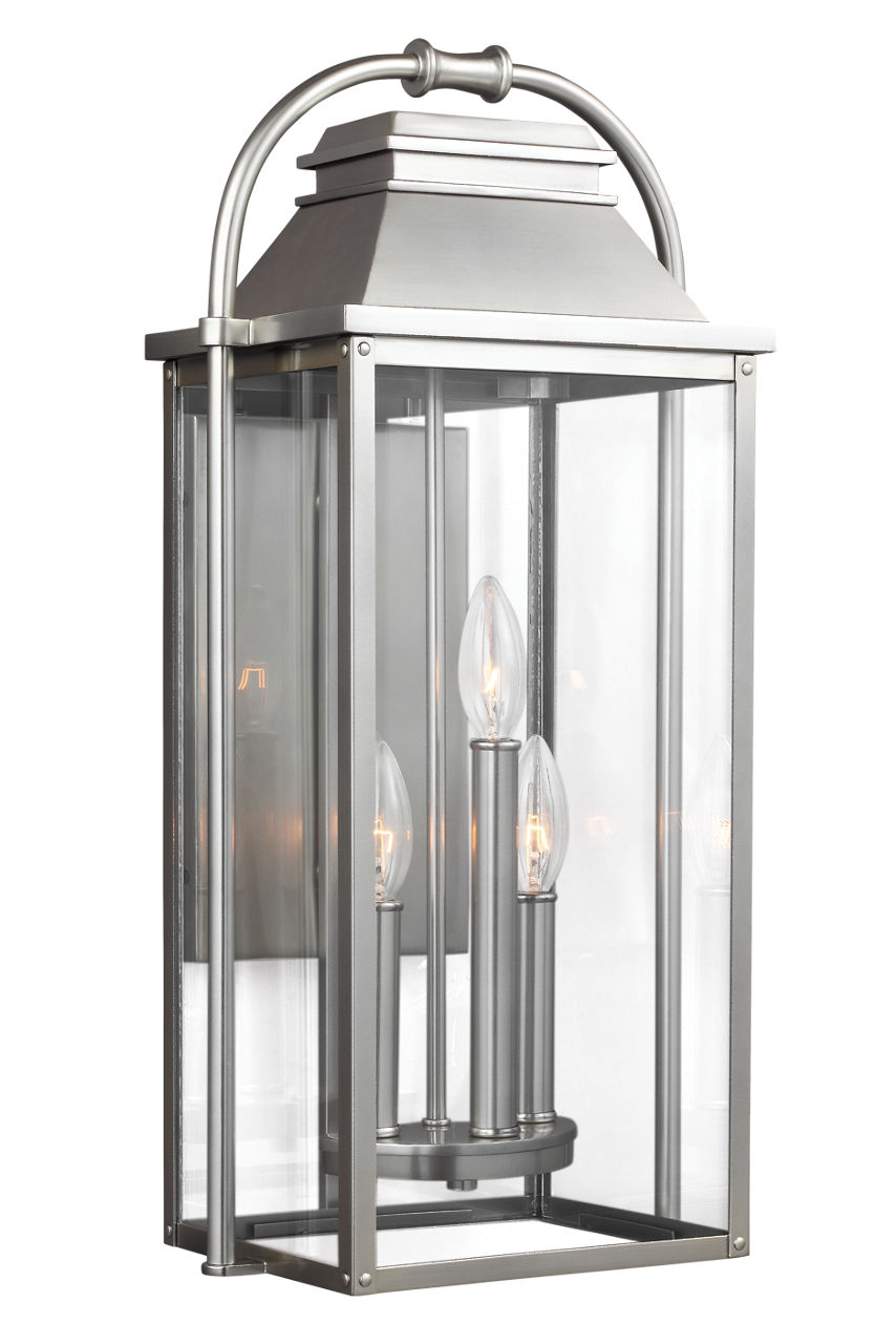 Wellsworth Medium Lantern Painted Brushed Steel