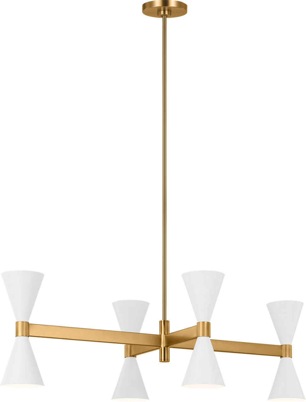Albertine Linear Chandelier Matte White
