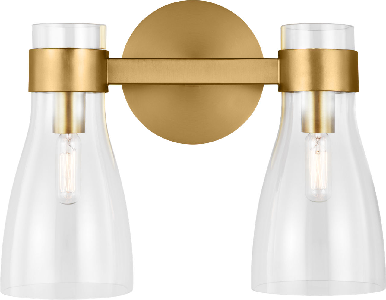 Moritz Two Light Vanity Burnished Brass