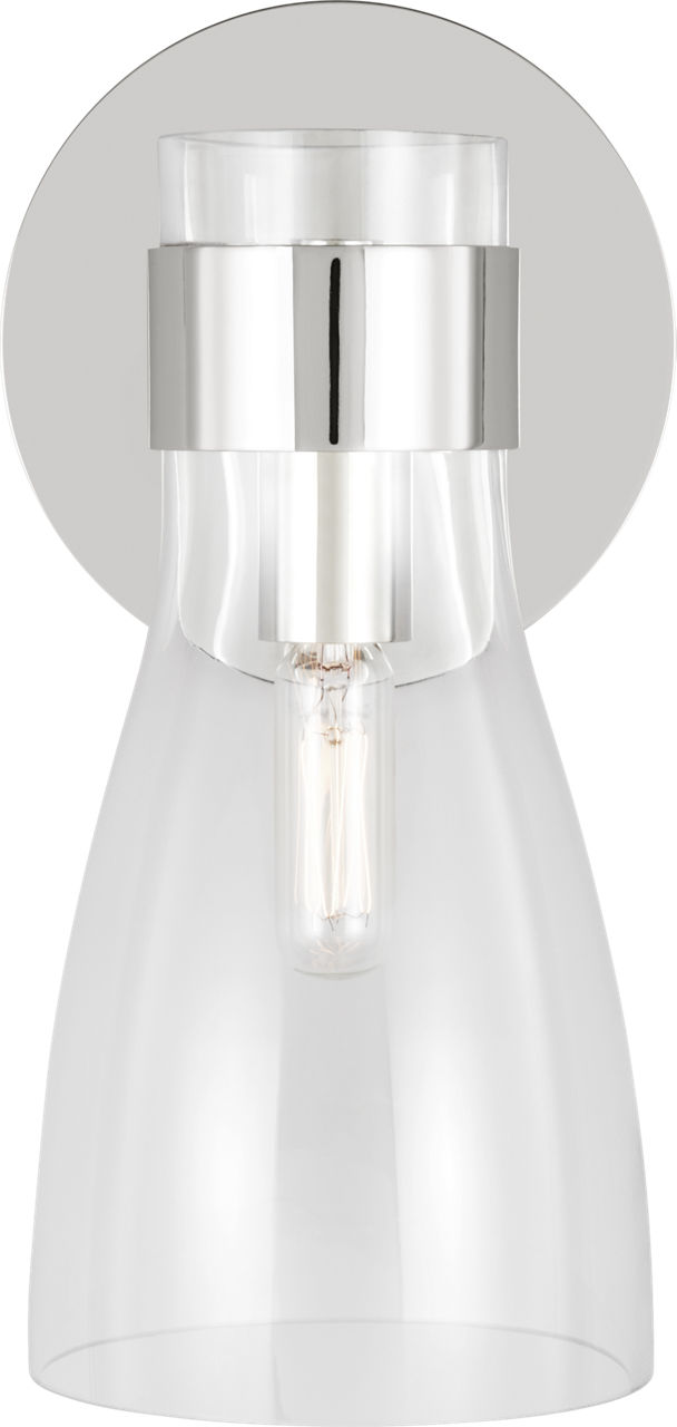 Moritz One Light Sconce Polished Nickel