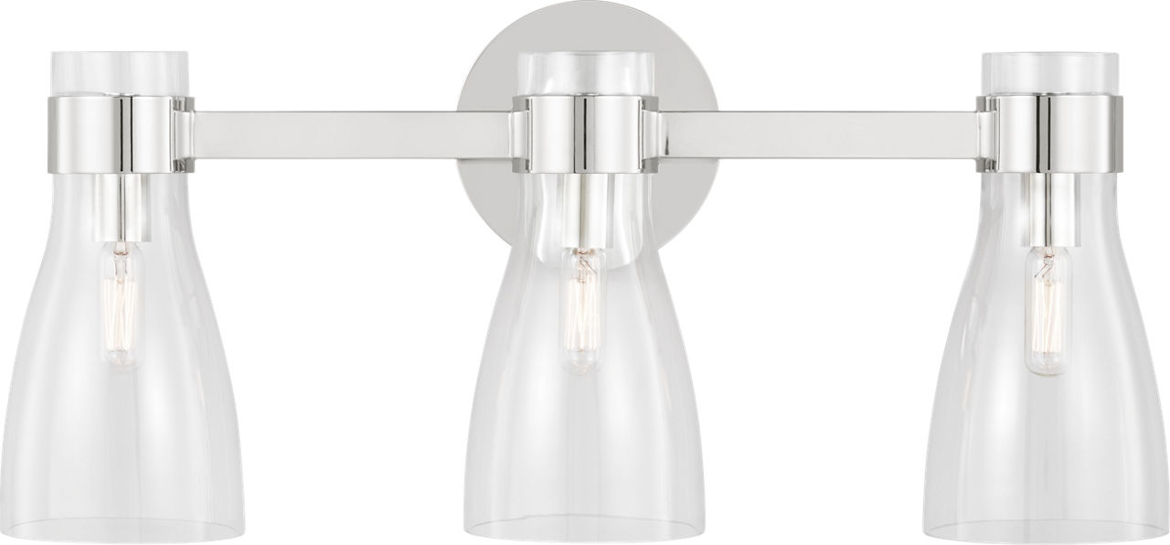 Moritz Three Light Vanity Polished Nickel