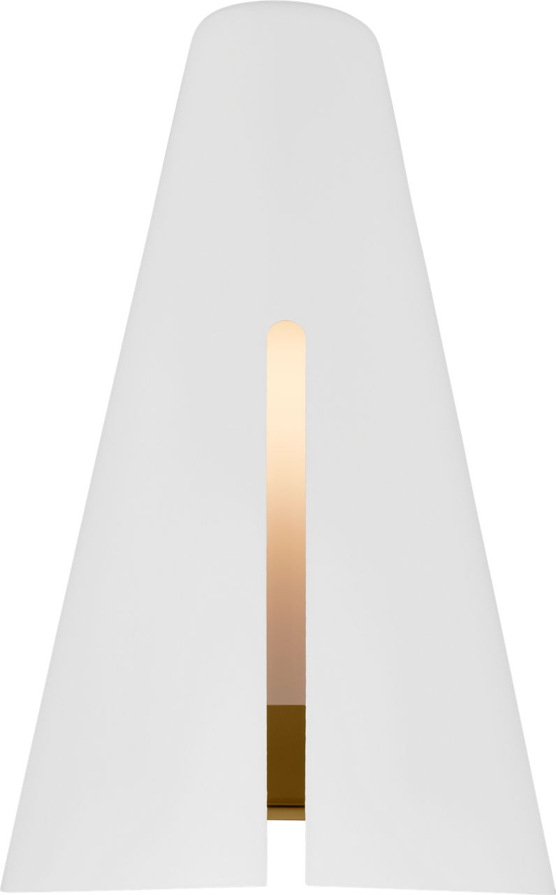 Cambre Small Sconce Midnight Black and Burnished Brass Bulbs Inc