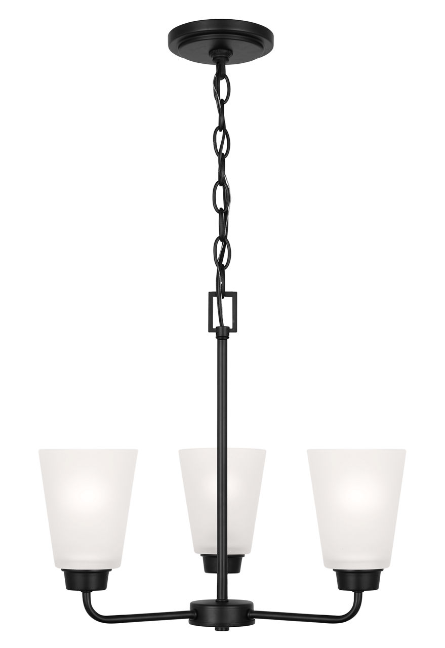 Kerrville Three Light Chandelier Midnight Black Bulbs Inc
