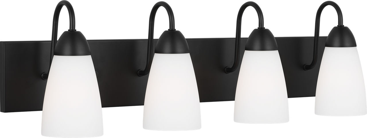 Seville Four Light Wall / Bath Midnight Black