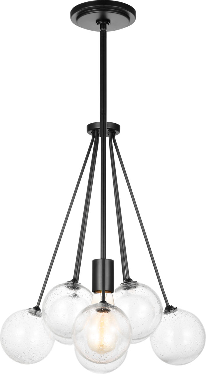 Bronzeville One Light Pendant in Midnight Black