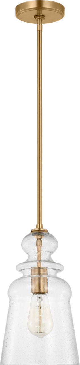 Kea One Light Pendant in Satin Brass