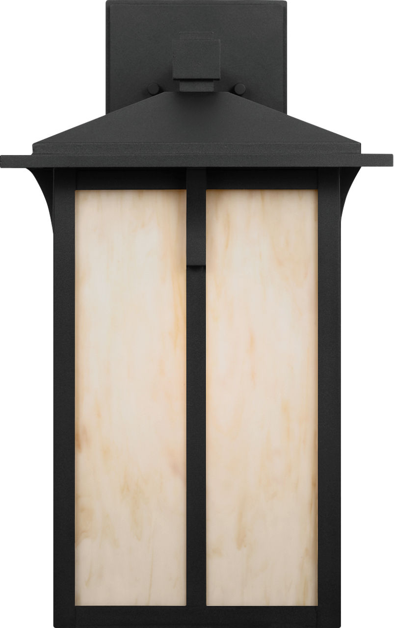 Tomek Large Wall Lantern in Black with Champagne Glass Bulb(s) Not Included