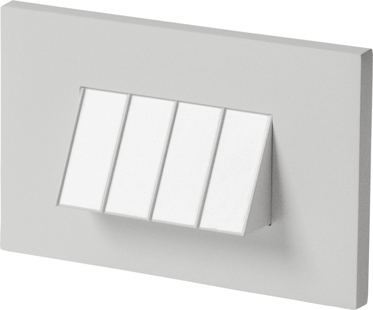 Horizontal Tarpa Step Light in Satin Nickel with Dedicated LED - Turtle Friendly Amber