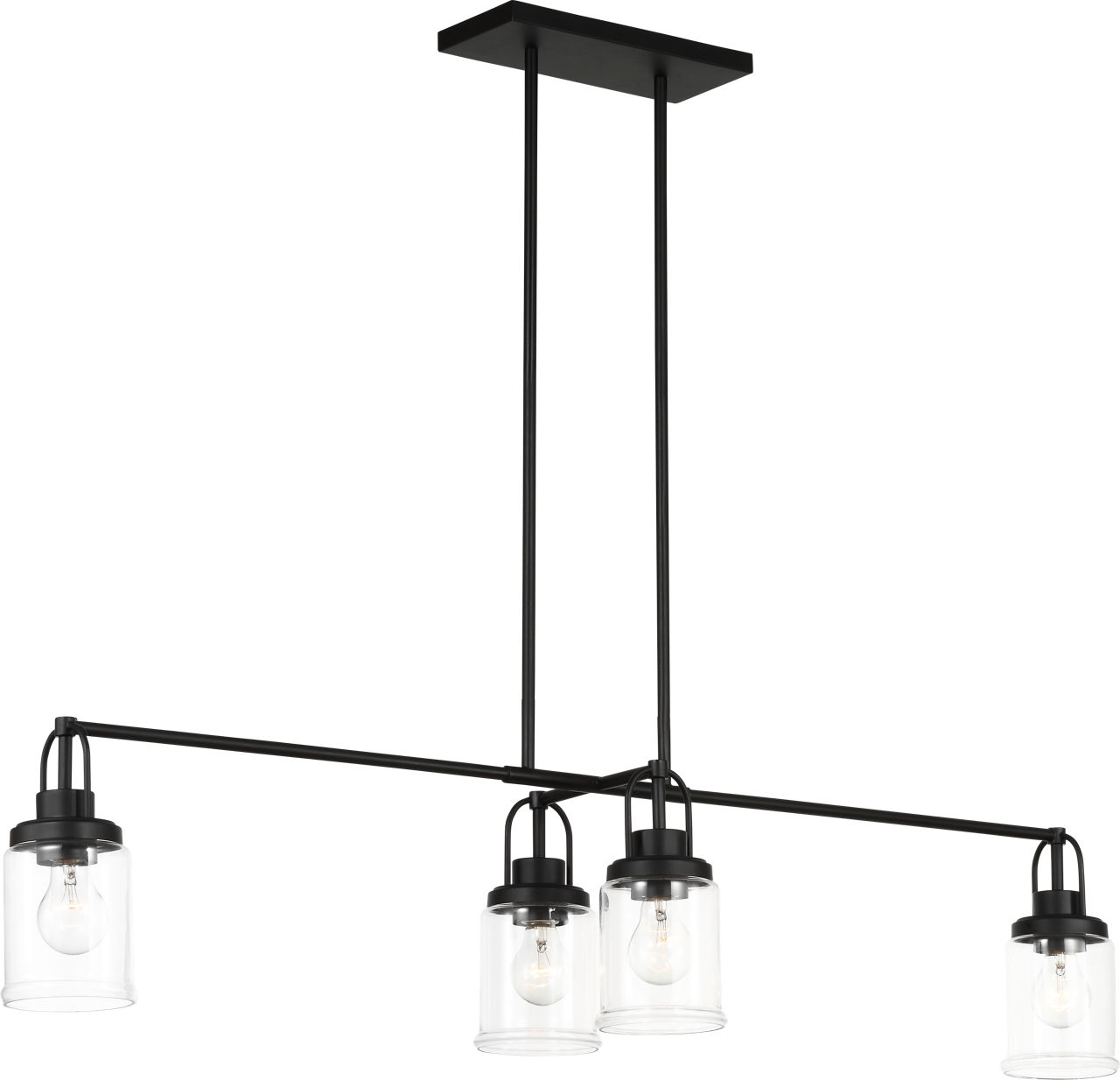 Anders Four Light Chandelier Midnight Black