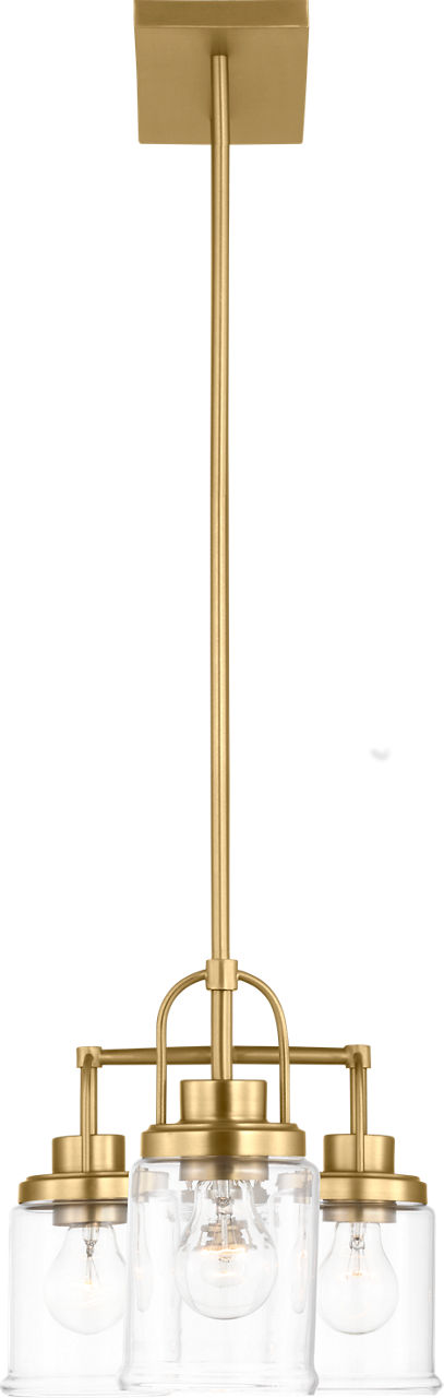 Anders Four Light Chandelier Satin Brass