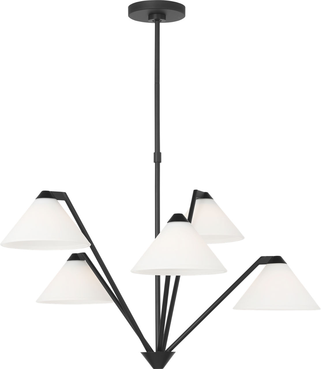 Werley Five Light Chandelier in Midnight Black Bulb(s) Not Included