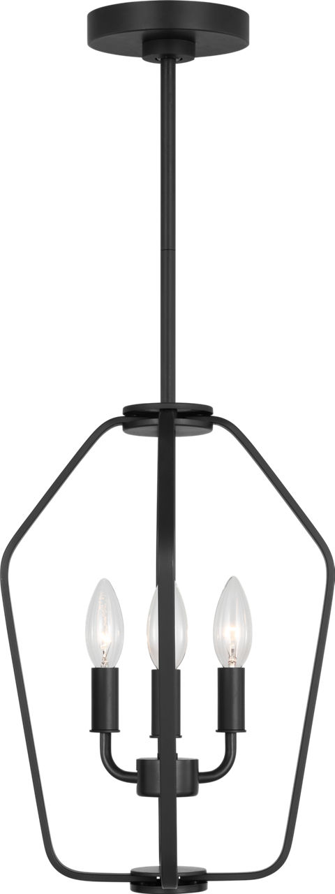 Kennan Three Light Chandelier Midnight Black