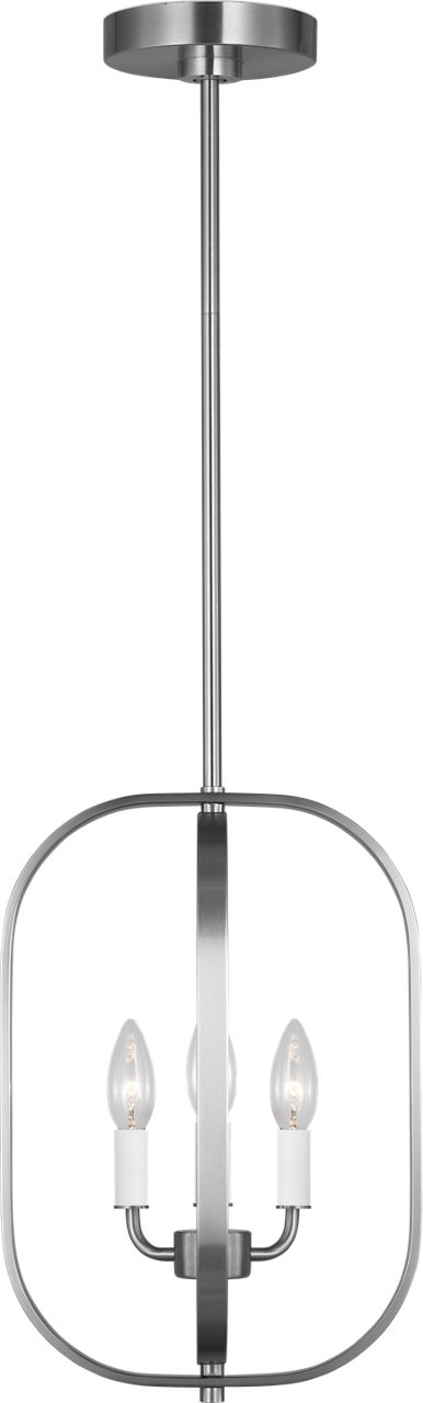 Loretto Three Light Chandelier Brushed Nickel