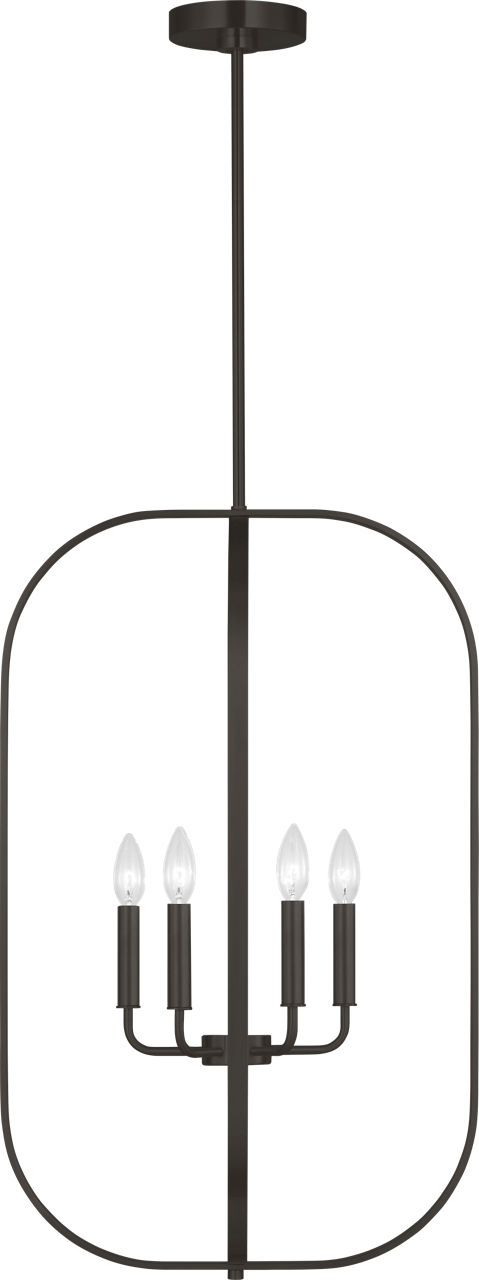 Loretto Six Light Chandelier Midnight Black