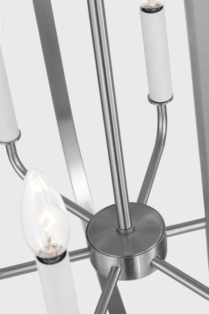 Loretto Nine Light Chandelier Brushed Nickel