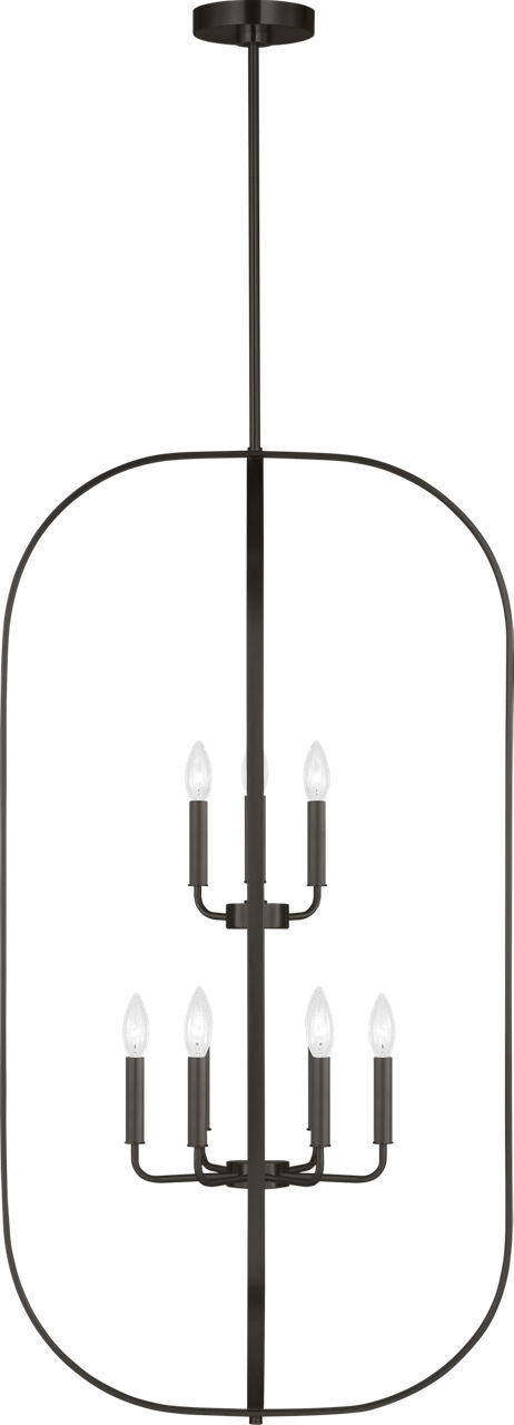Loretto Nine Light Chandelier Midnight Black