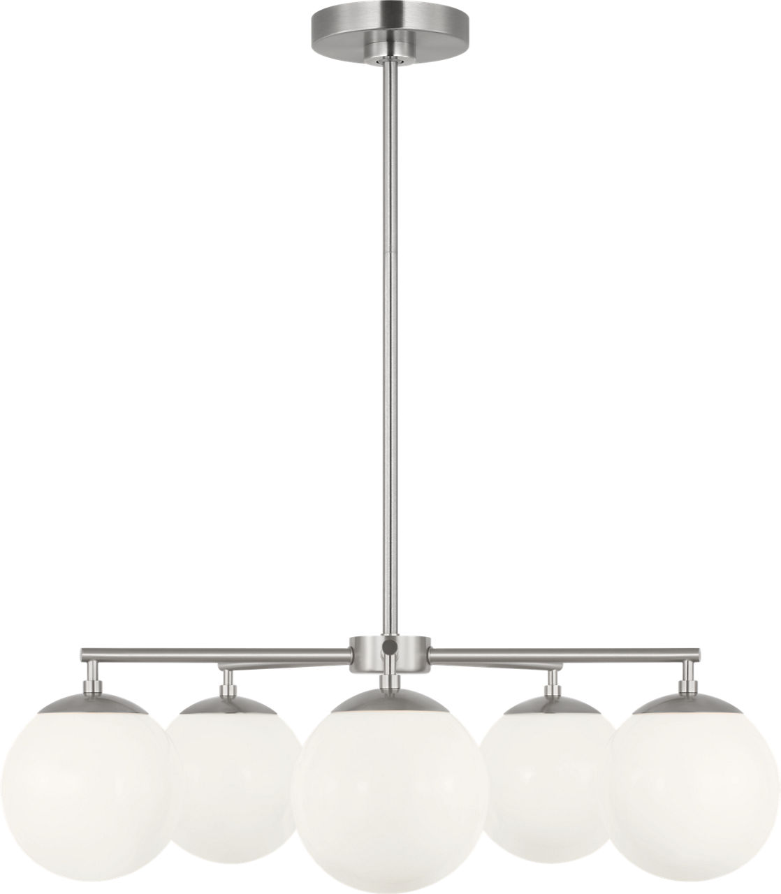 Nube Five Light Chandelier in Brushed Nickel Bulb(s) Not Included