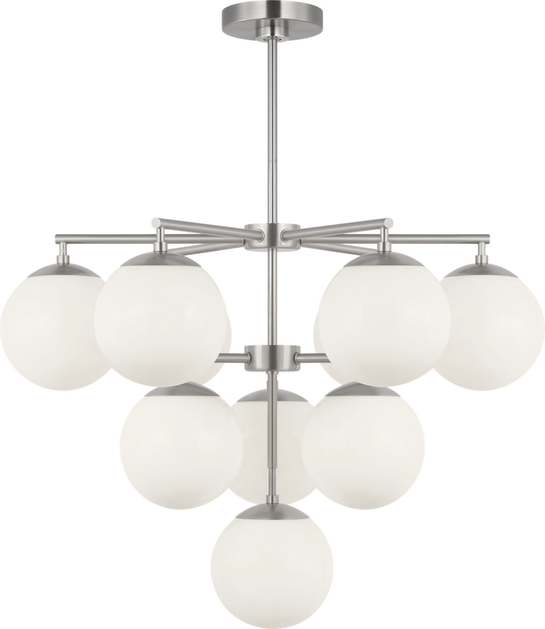 Nube Ten Light Chandelier in Brushed Nickel Bulb(s) Not Included