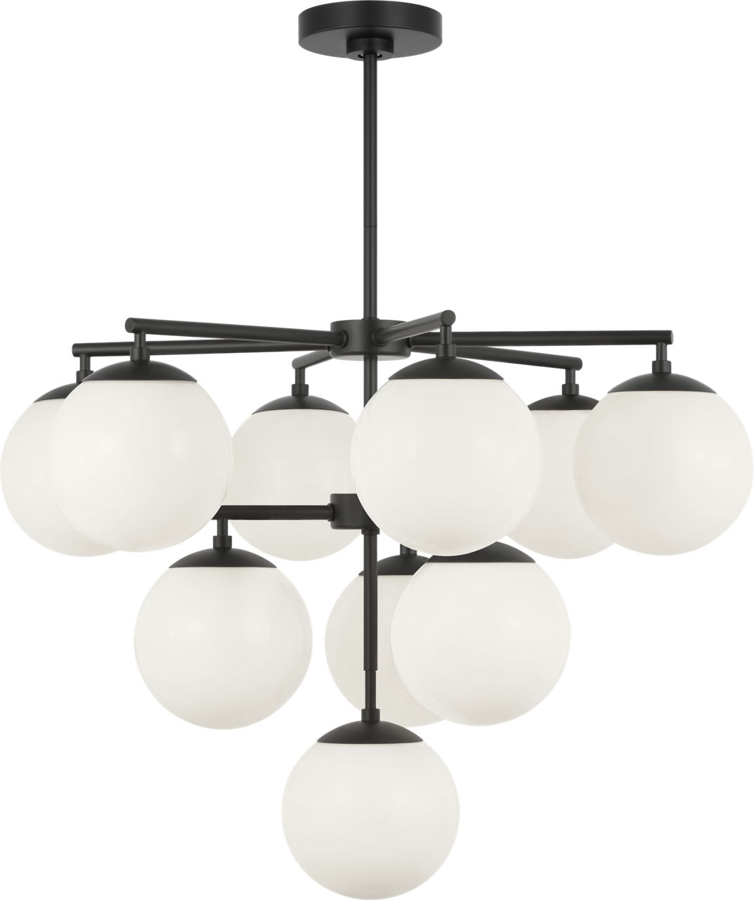 Nube Ten Light Chandelier in Midnight Black Bulb(s) Not Included