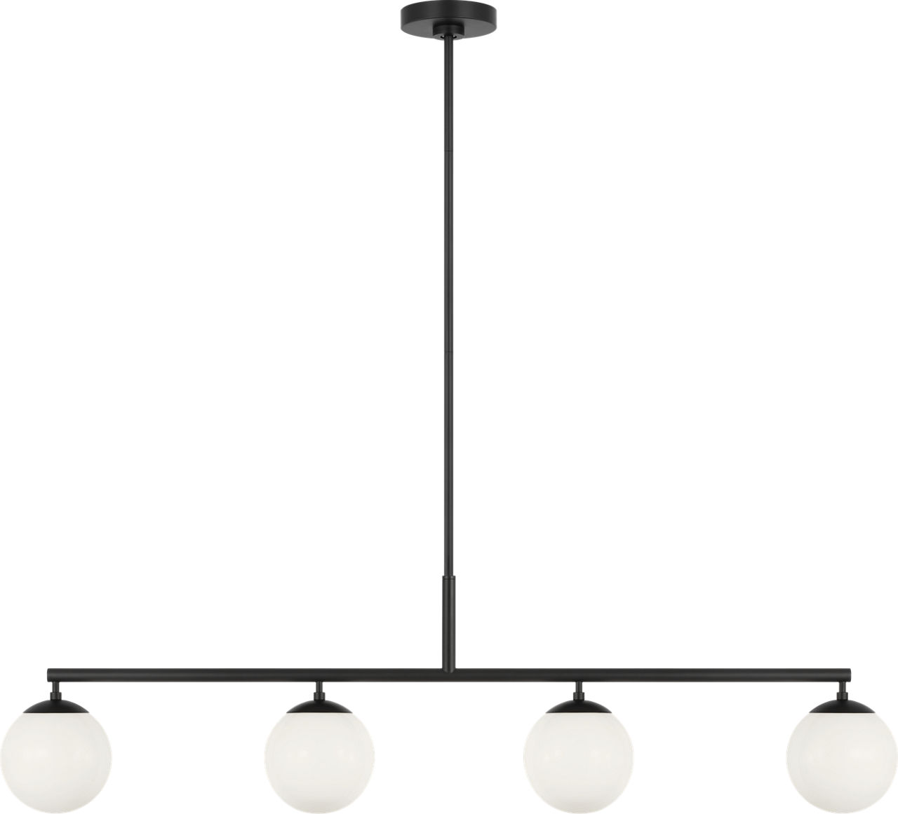 Nube Four Light Linear Chandelier in Midnight Black Bulb(s) Not Included