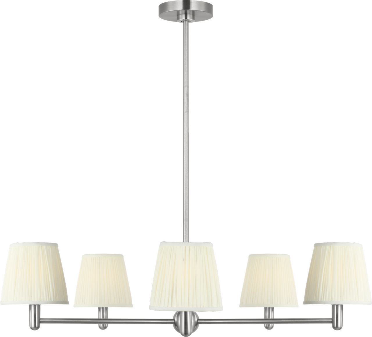 Vilera Five Light Chandelier in Brushed Nickel Bulb(s) Not Included