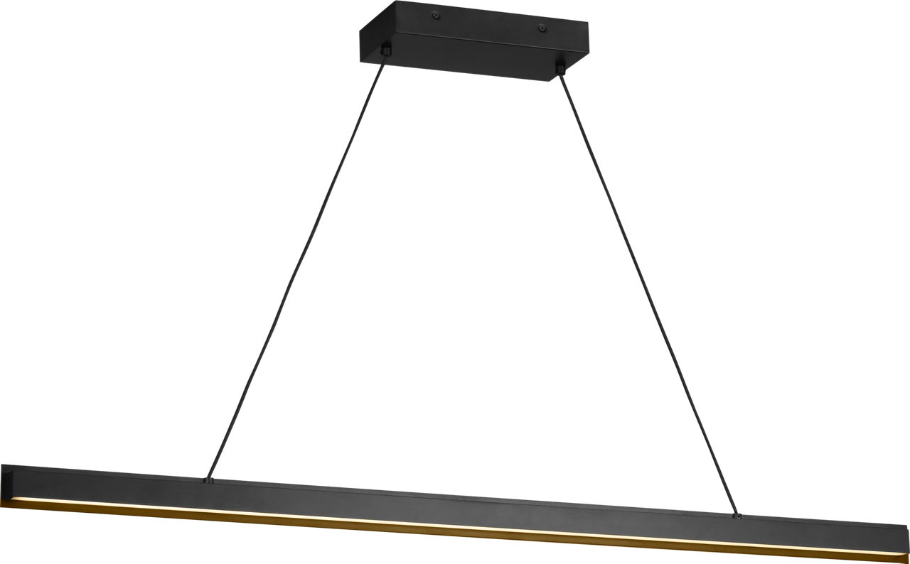 Aro 48 Linear Chandelier in Midnight Black