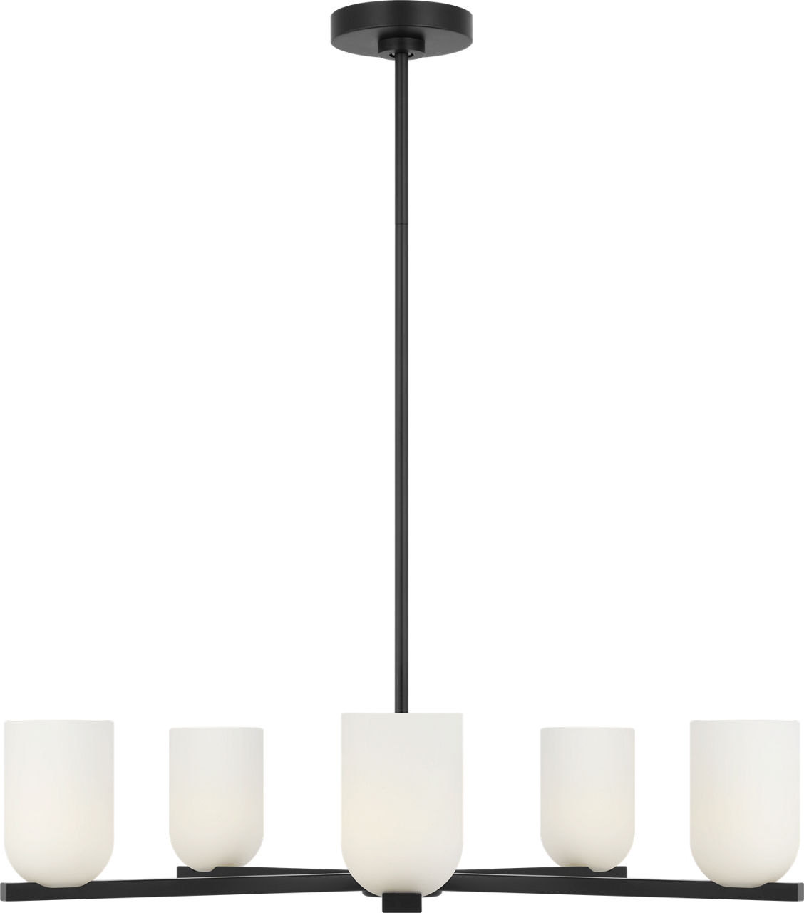 Neblina Five Light Chandelier in Midnight Black Bulb(s) Not Included