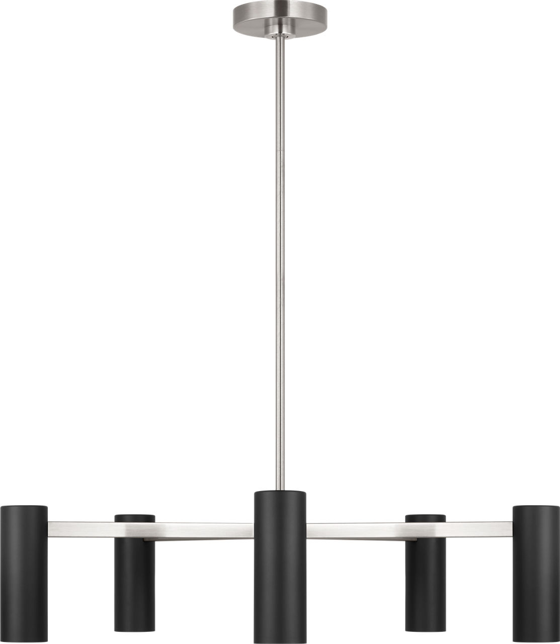 Zentro Five Light Chandelier in Brushed Nickel Bulb(s) Not Included
