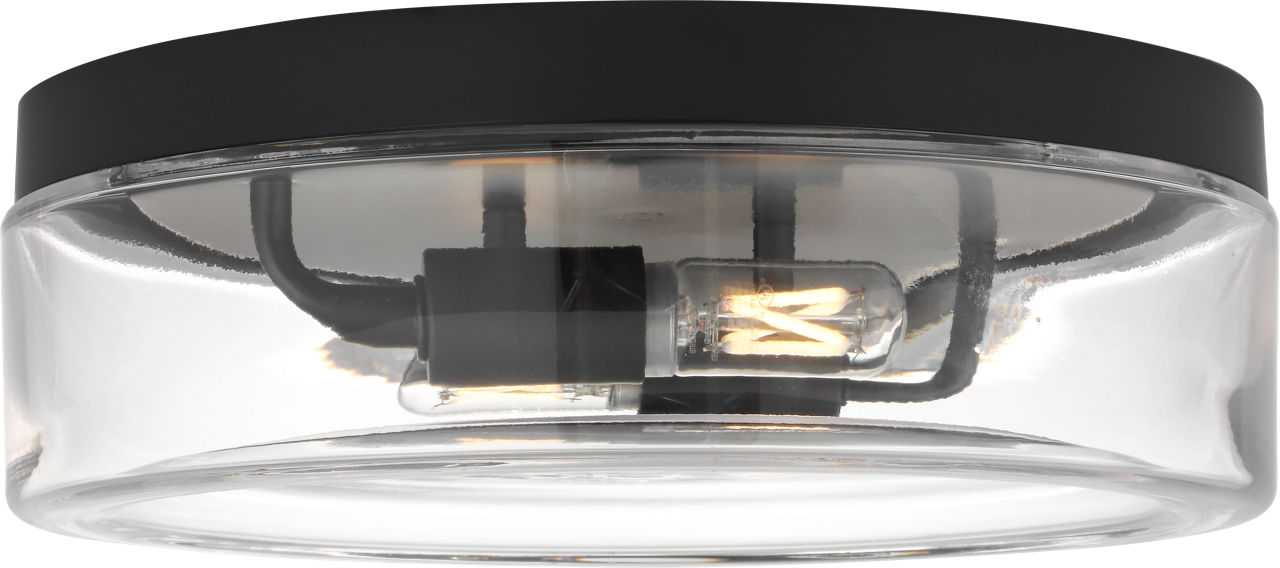 Rhett 12 Flush Mount in Midnight Black Bulb(s) Not Included