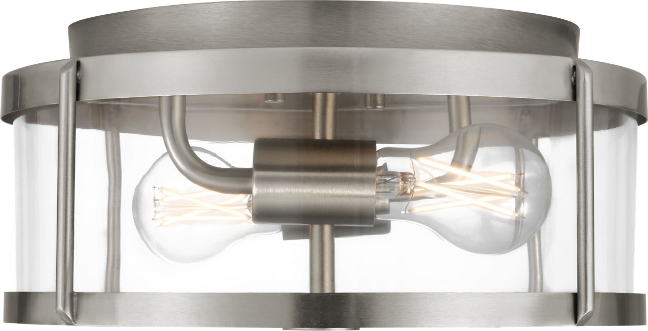 Lumra 13 Flush Mount in Brushed Nickel Bulb(s) Not Included