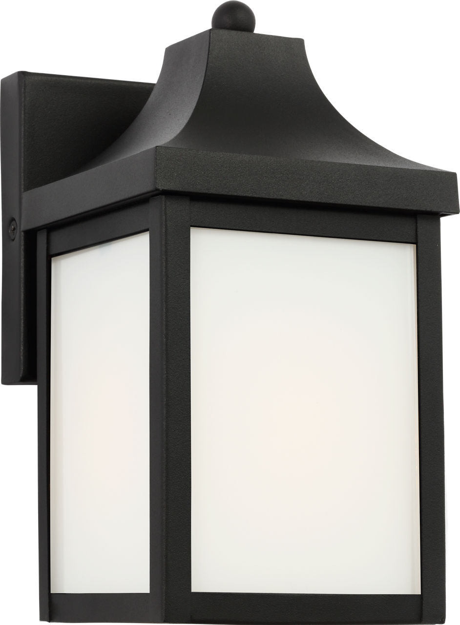 Saybrook One Light Extra Small Lantern Textured Black Frosted Bulbs Inc