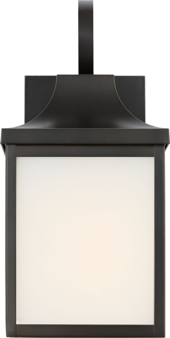 Saybrook One Light Small Lantern Antique Bronze Frosted Bulbs Inc