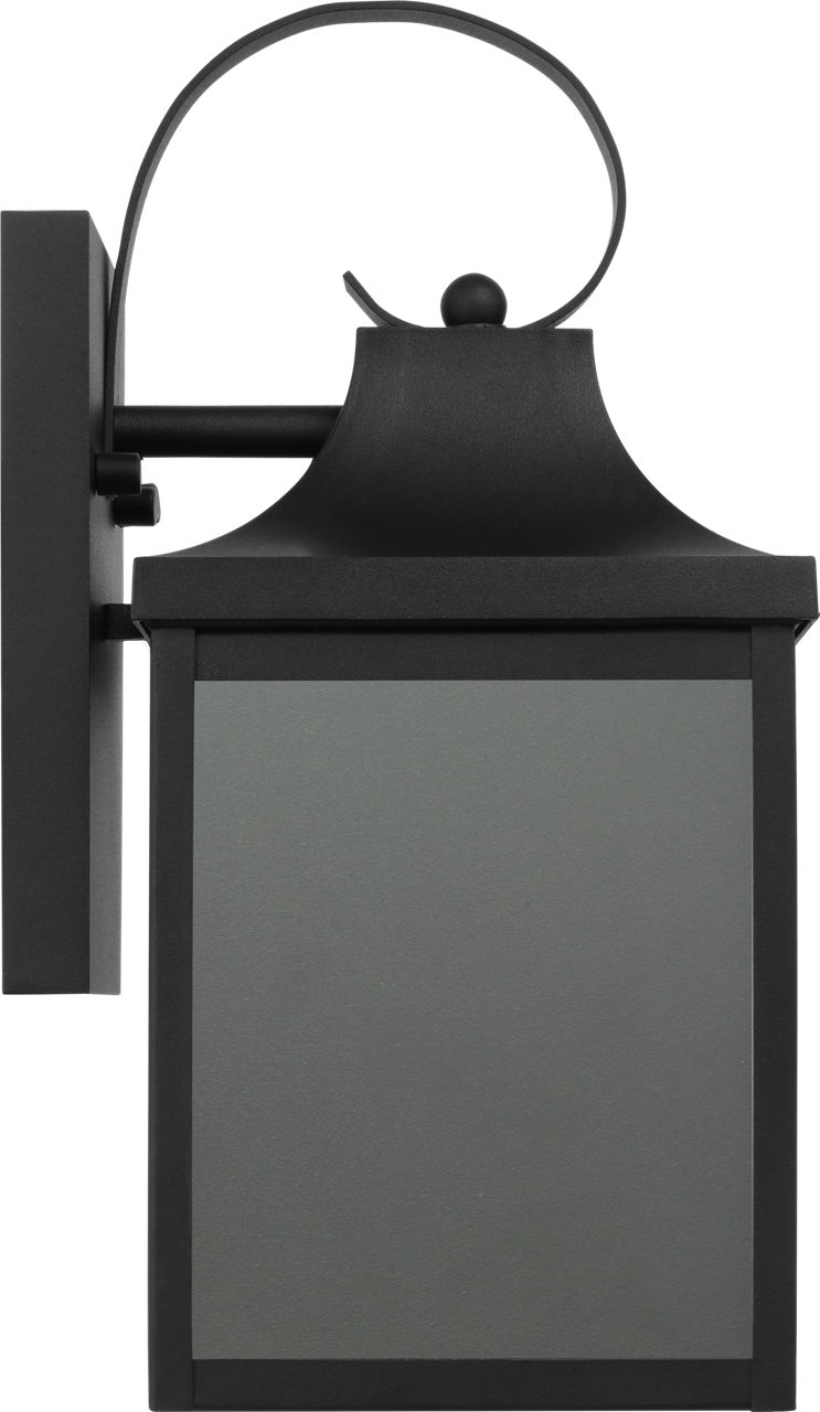 Saybrook One Light Small Lantern Textured Black Frosted Bulbs Inc
