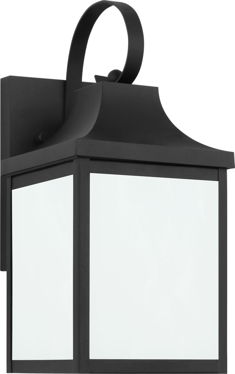 Saybrook One Light Small Lantern Textured Black Frosted Bulbs Inc