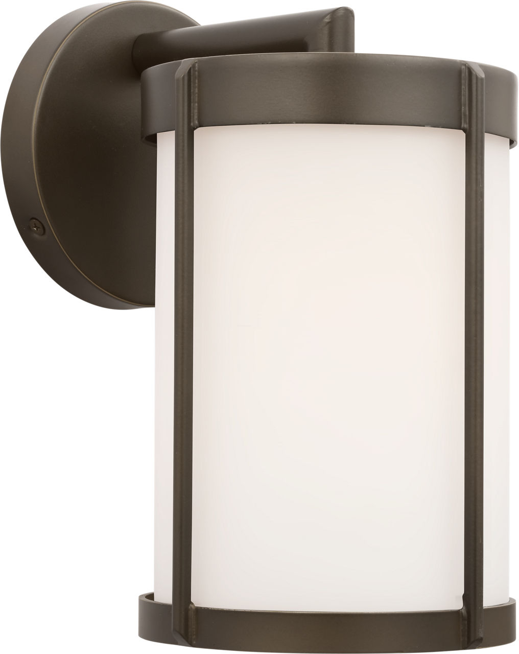 Luning Small Lantern in Antique Bronze with Opal Etched Glass Bulb(s) Not Included