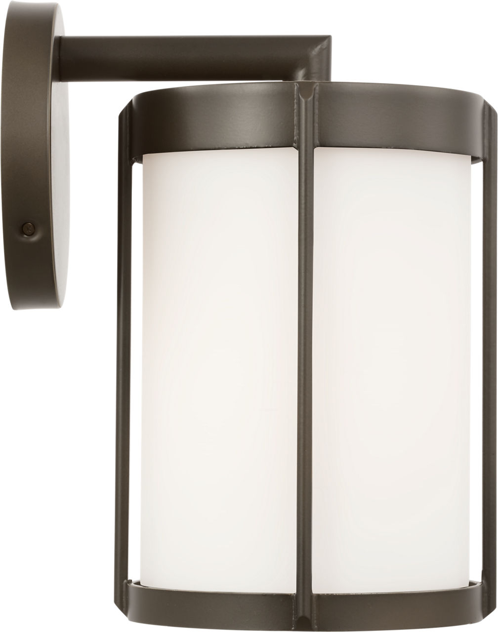 Luning Small Lantern Antique Bronze Opal Etched Glass