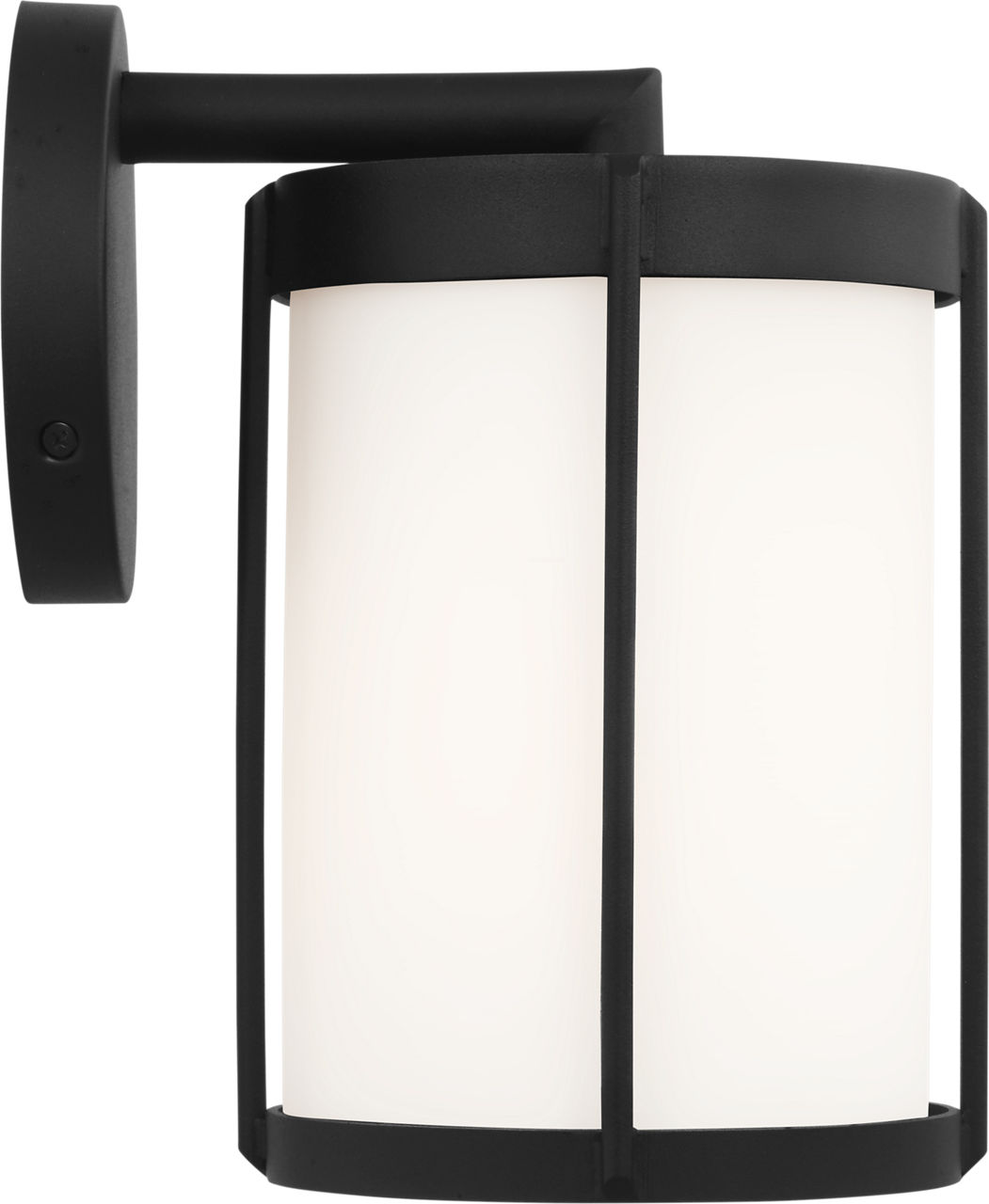 Luning Small Lantern Textured Black Opal Etched Glass