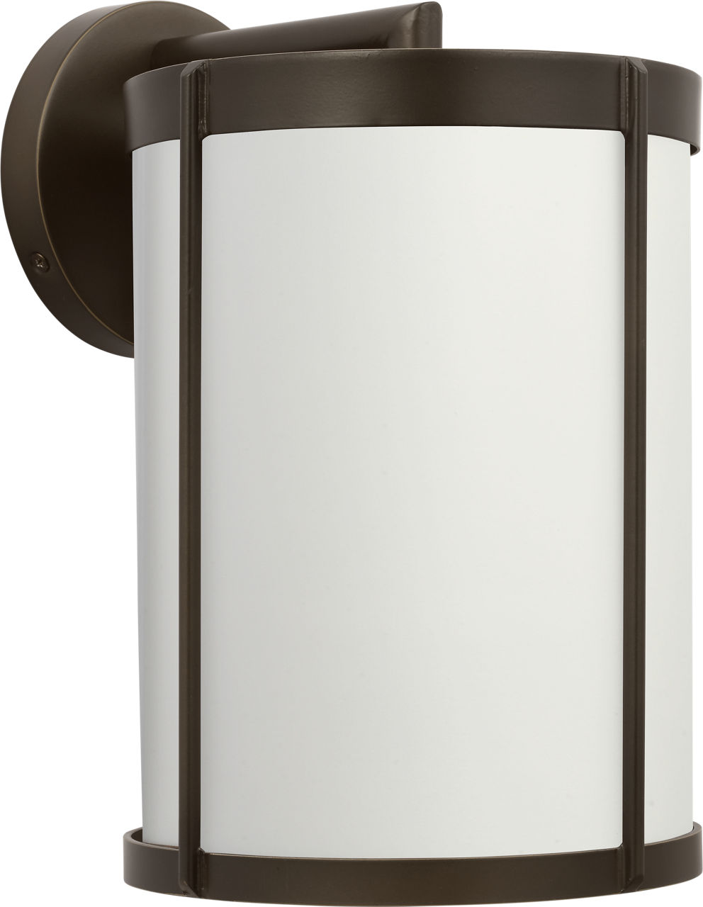 Luning Medium Lantern in Antique Bronze with White Aluminum Shade Bulb(s) Included