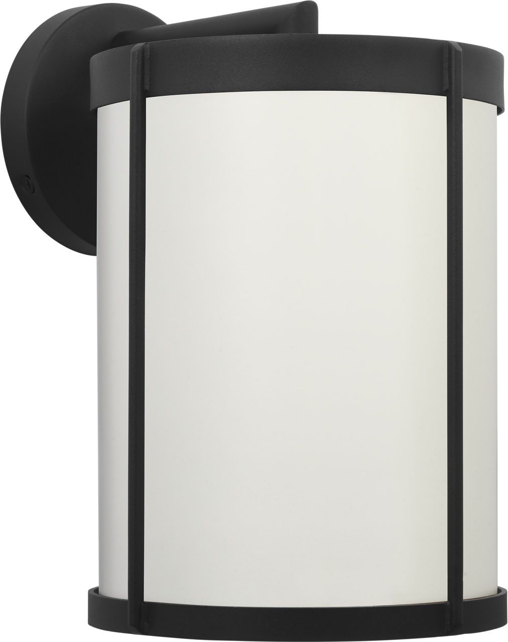 Luning Medium Lantern in Textured Black with White Aluminum Shade Bulb(s) Not Included